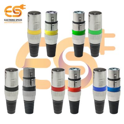 5 Pair XLR Jack 3-Pin Male/Female Microphone Mic Audio Connector (Multicolor)